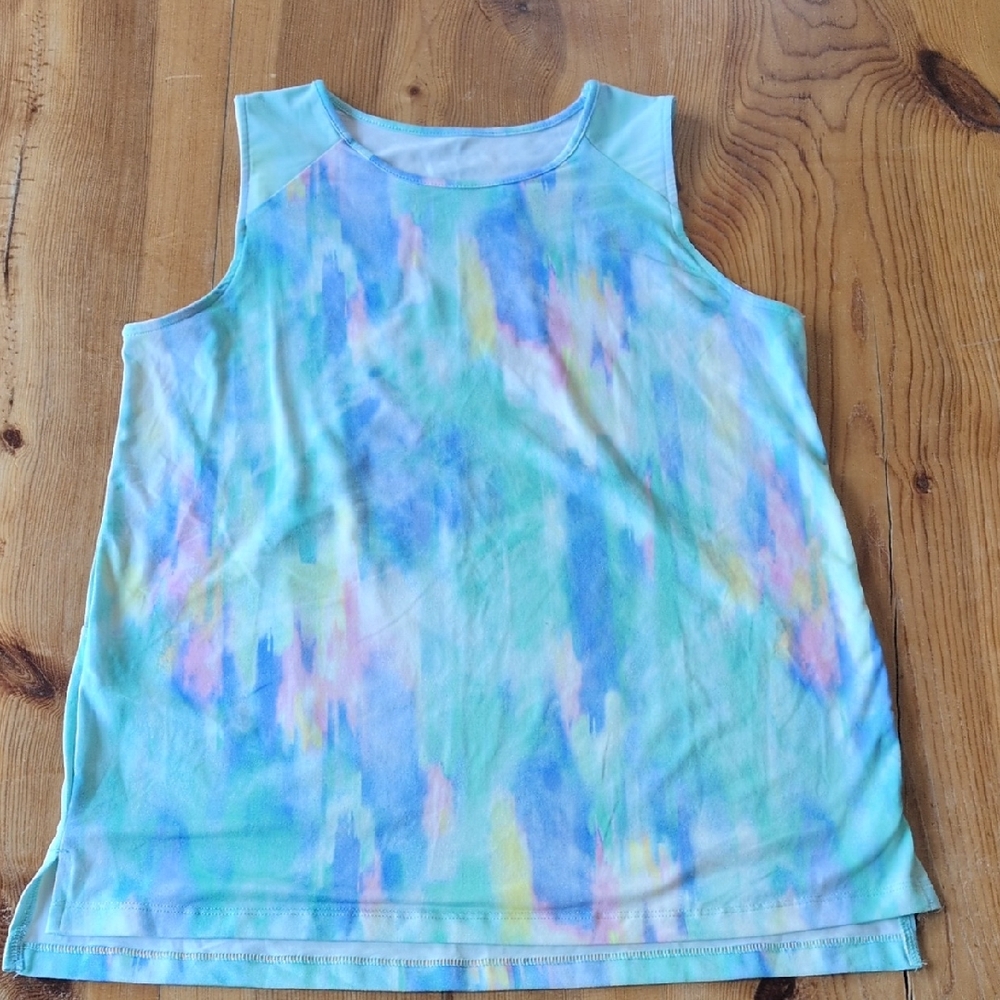 SO Woman's Tie-Dye Tank Top - Blue, Green, Purple